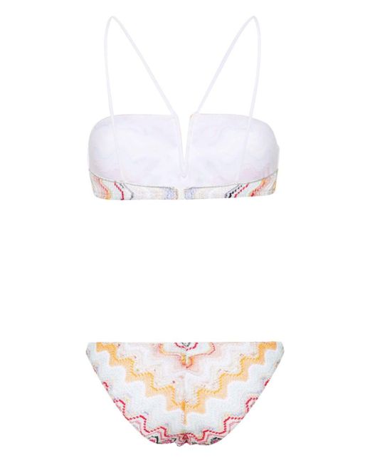 MISSONI BEACHWEAR Pink Triangle Bikini Set