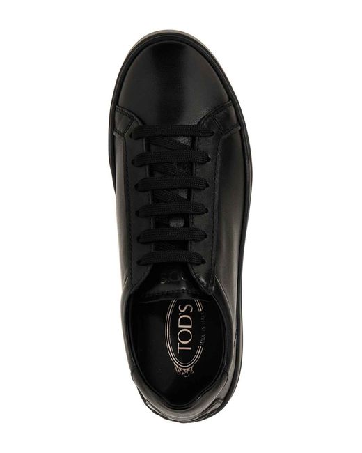 Tod's Black Leather Sneakers for men