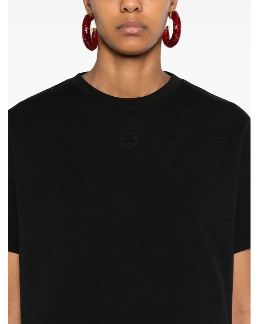 Loewe Black Cotton Assymetric T-Shirt