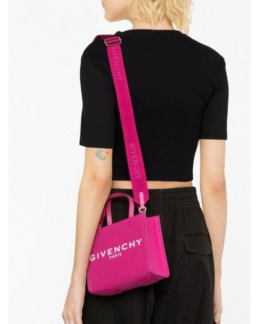 Givenchy Pink G Mini Canvas Tote