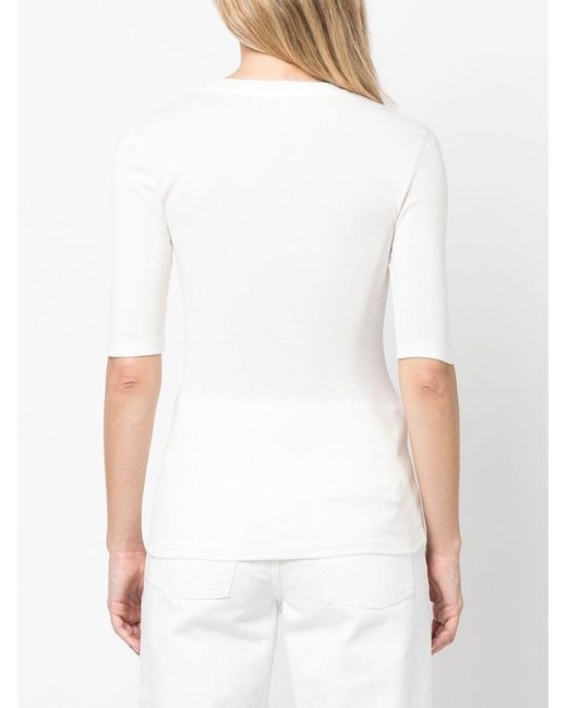 Closed White Cotton Blend T-Shirt