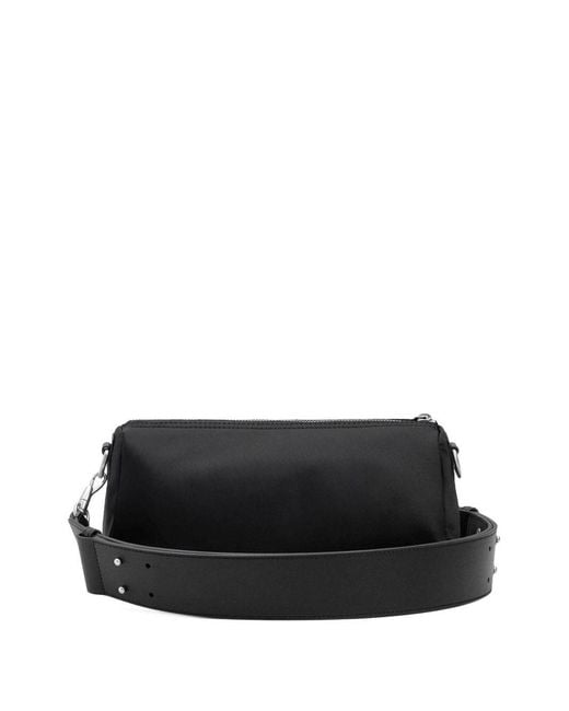 AMI Black Nylon And Canvas Mini Bag