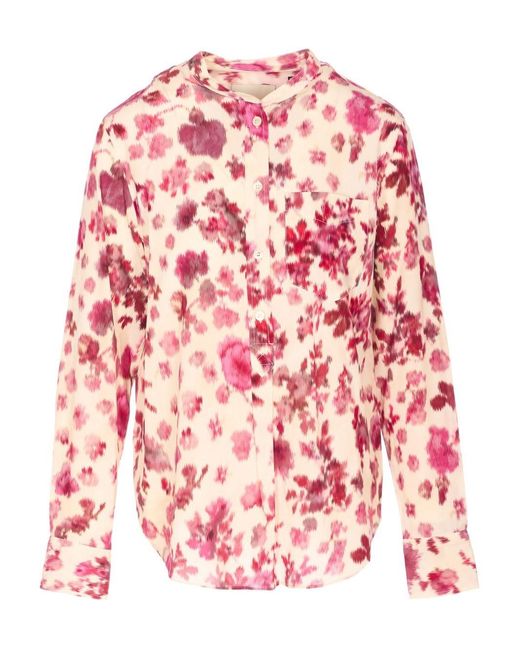 Isabel Marant Pink Rusak Silk Blouse