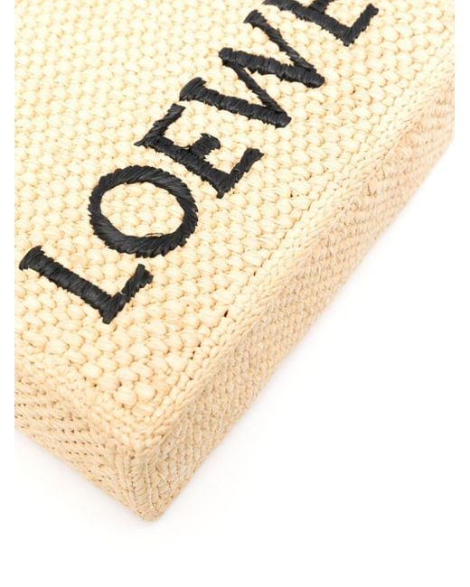 Loewe Natural Font Raffia Mini Tote Bag