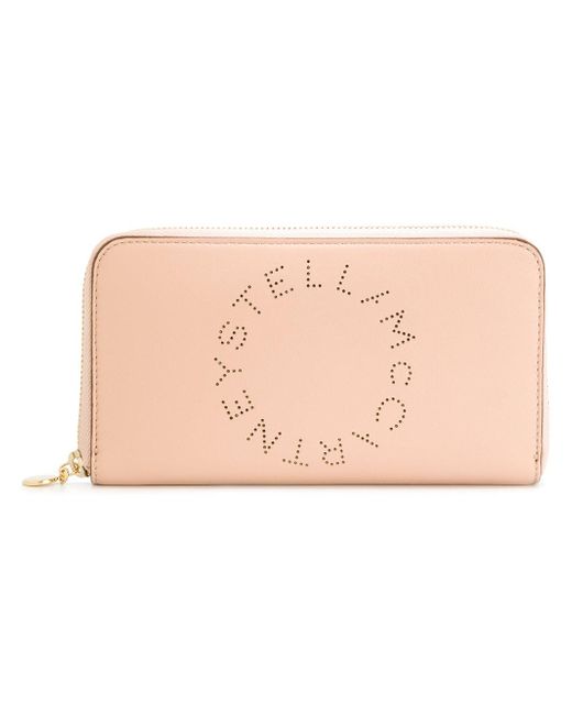 Stella McCartney Pink Perforated Logo Wallet