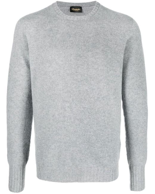 Drumohr Gray Round Neck Long Sleeves Sweather for men