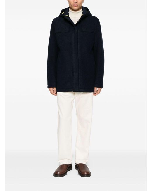 Manuel Ritz Blue Wool Coat for men