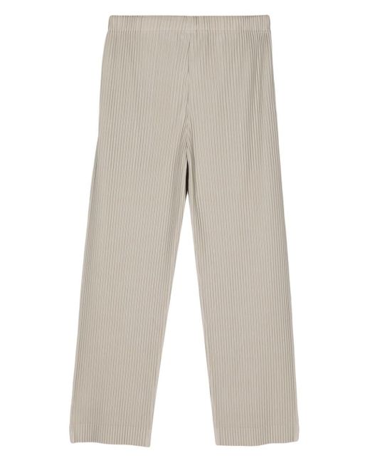Homme Plissé Issey Miyake Natural Mc March Pleated Trousers for men