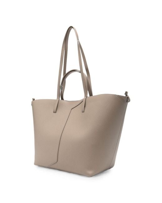 Emporio Armani Natural Medium Leather Tote Bag