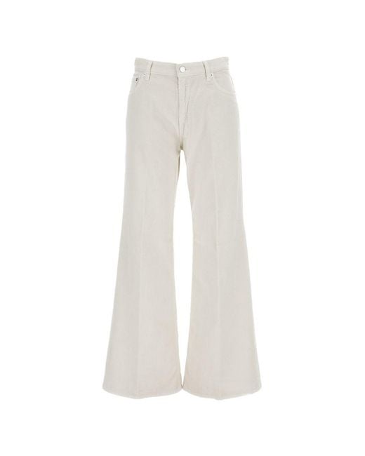 Haikure White Clara Velvet Trousers