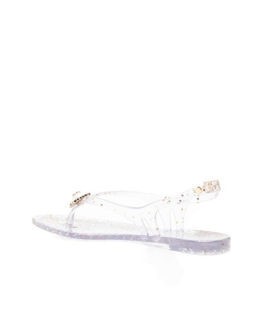 Casadei White Thong Sandals