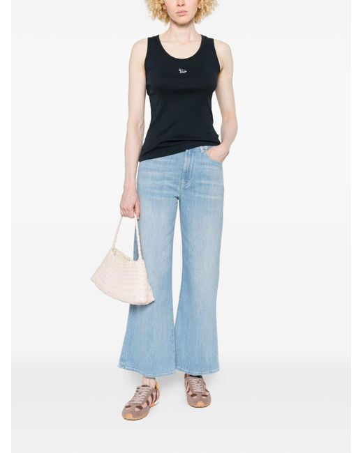 Maison Kitsuné Blue Baby Fox Cotton Tank Top