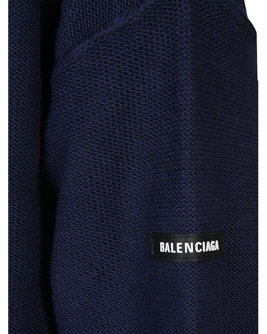 Balenciaga Blue Sweatshirt With Logo for men