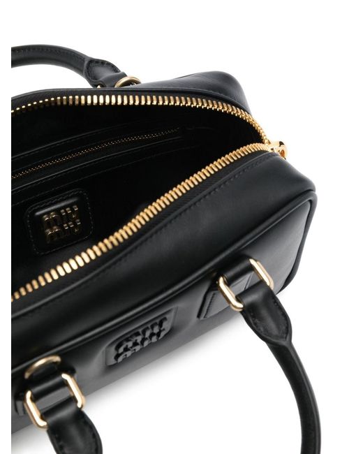 Miu Miu Black Arcadie Leather Bag