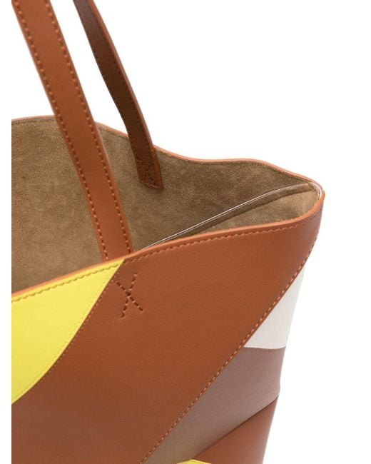 Loewe Brown Puzzle Fold Graphic Medium Tote