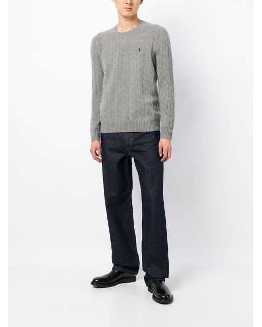 Polo Ralph Lauren Gray Logoed Sweater for men