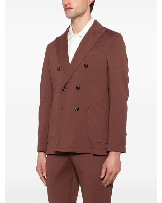 Circolo 1901 Brown Cotton Double-Breasted Jacket for men