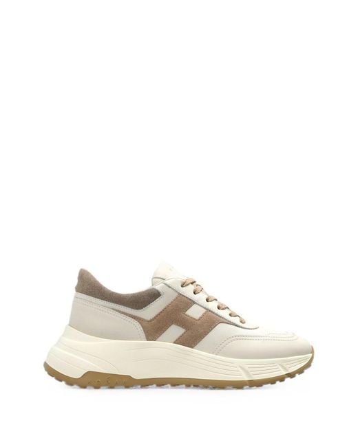 Hogan White H669 Leather Sneakers