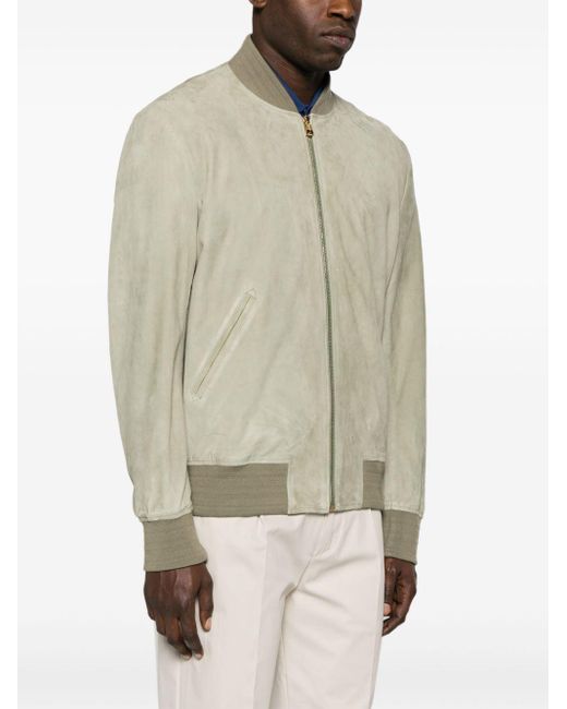 Paul Smith Natural Suede Bomber Jacket for men