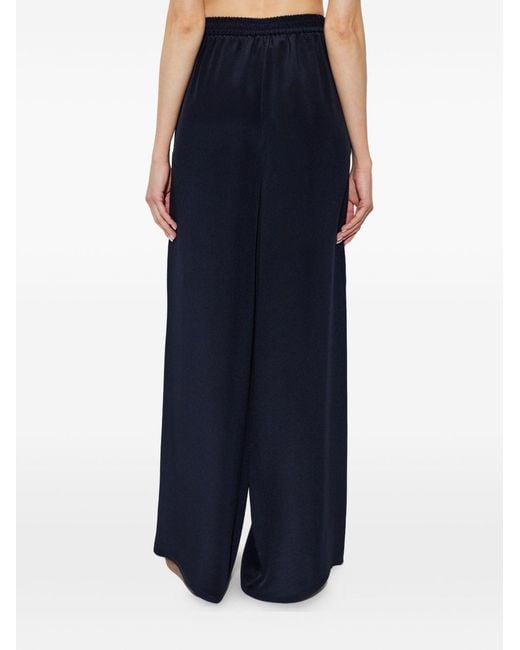 Max Mara Blue Silk Trousers