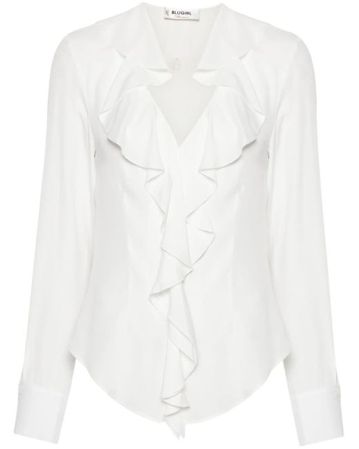 Blugirl Blumarine White Shirt With Logo