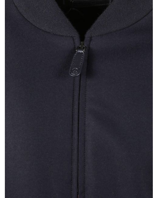 Giorgio Armani Blue Zipped Jacket With Pockets for men