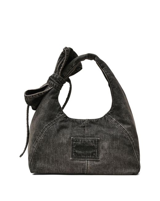 Marc Jacobs Black The Sack Denim Handbag