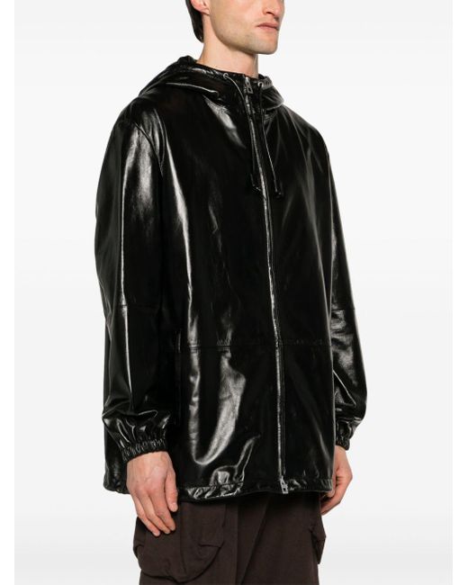 Loewe Black Leather Jacket for men