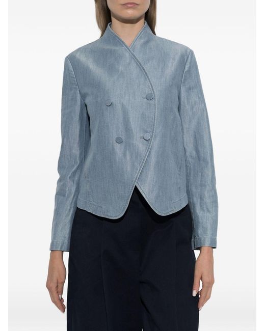 Emporio Armani Blue Denim Blazer Jacket