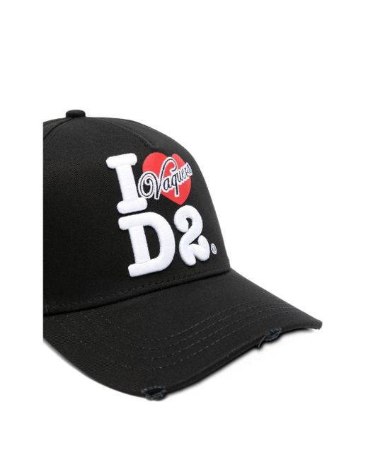 Cappello Da Baseball Con Effetto Vissuto di DSquared² in Black