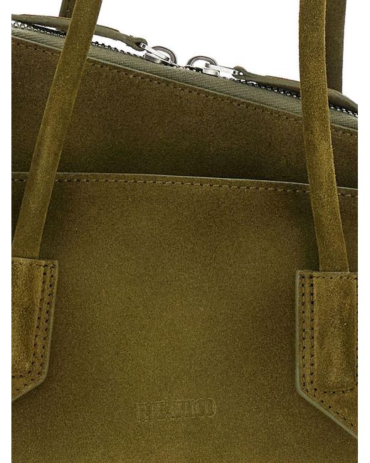 The Attico Green La Passeggiata Small Leather Shoulder Bag