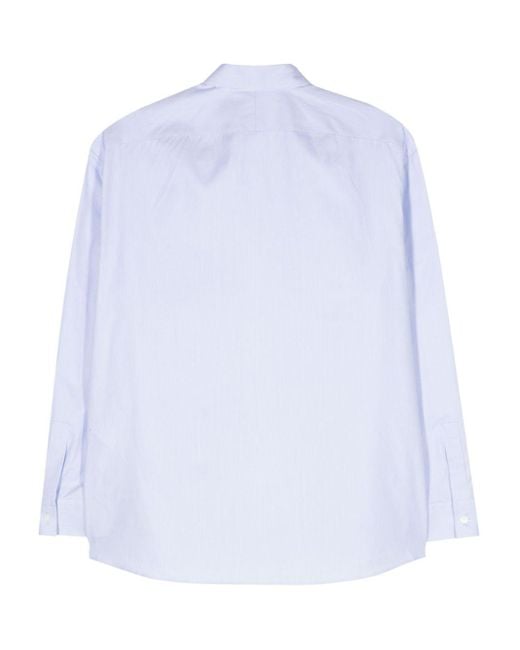 Loewe White Cotton And Silk Blend Shirt