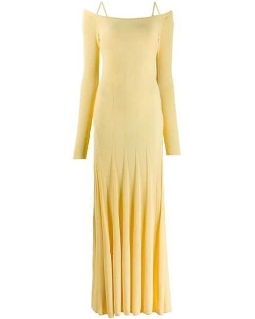 Jacquemus Yellow La Robe Maille Valensole Dress