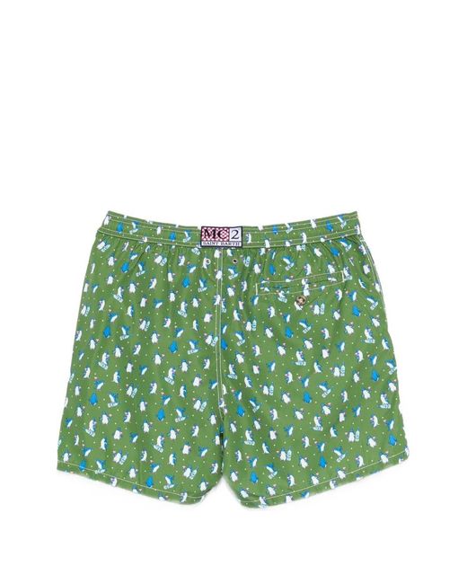 Mc2 Saint Barth Green Swim Trunks for men