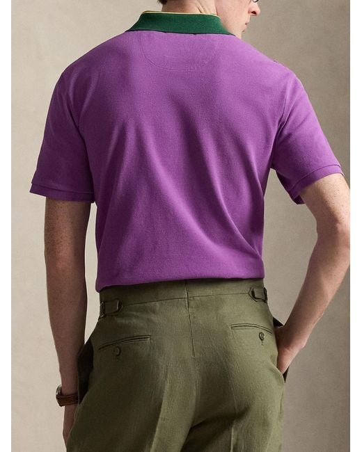 Polo Ralph Lauren Purple Polo Shirt With Embroidery for men