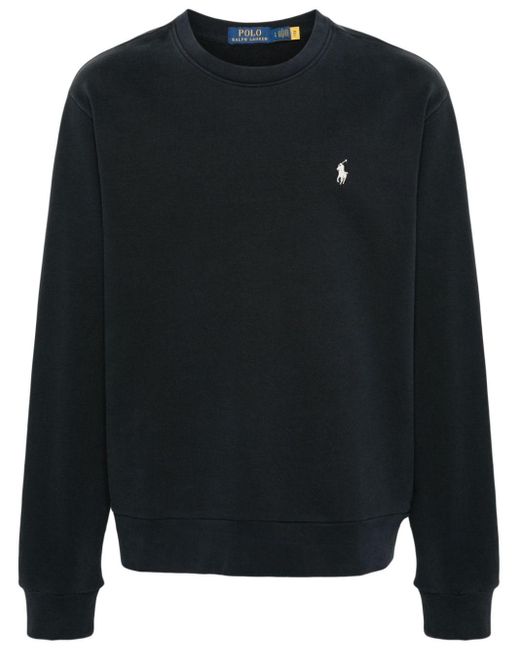 Polo Ralph Lauren Black Polo Pony Cotton Sweatshirt for men