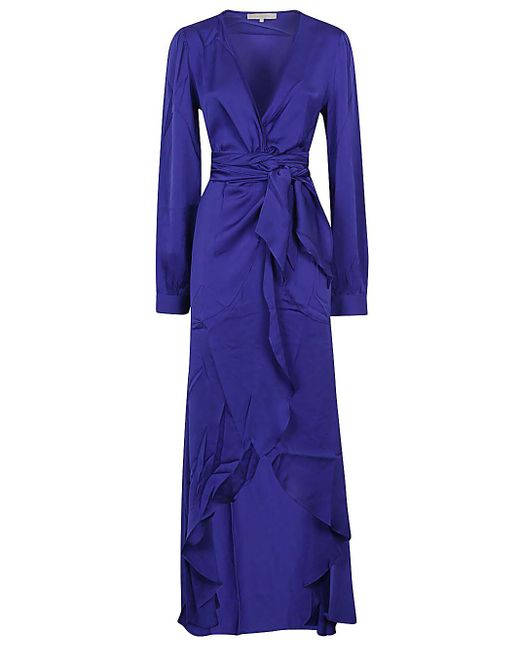 Silk95five Purple Ananda Silk Long Dress