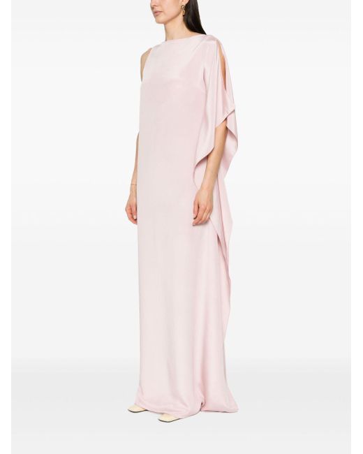 Max Mara Pink Bora Silk Maxi Dress