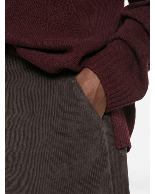 Alysi Gray Velvet Barrel Trousers