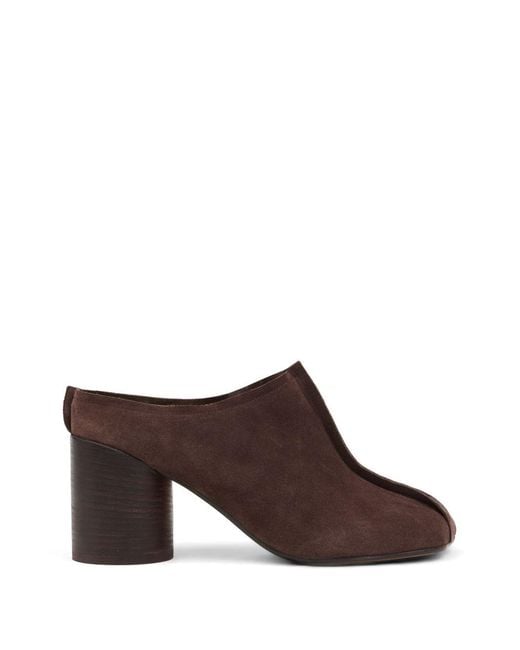 MM6 by Maison Margiela Brown Leather Mules