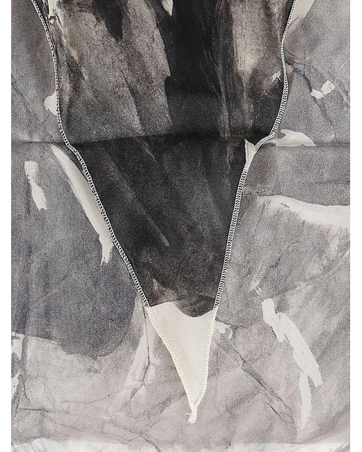 Alysi Gray Silk Foulard