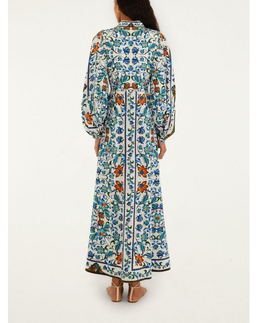 Farm Rio Blue Floral Dress