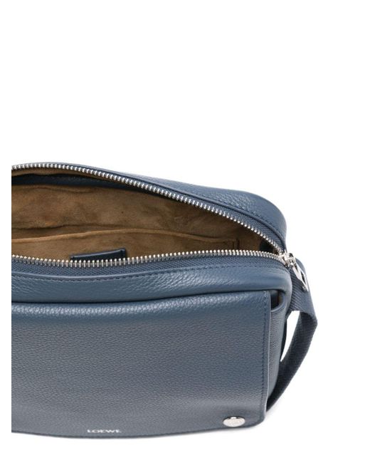 Loewe Blue Pebble Xs Leather Camera Bag for men