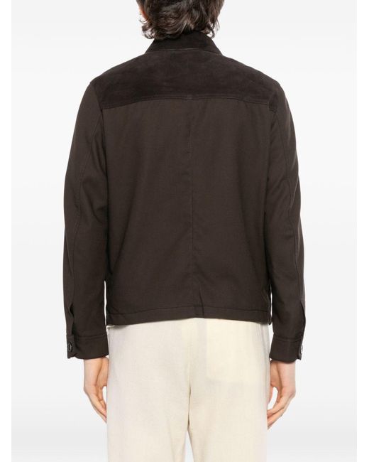 Brioni Black Suede Leather Jacket for men