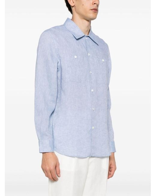 Camicia di Brunello Cucinelli in Blue da Uomo