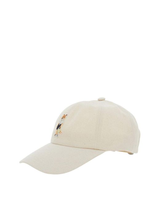 Maison Kitsuné White Dressed Fox Baseball Cap