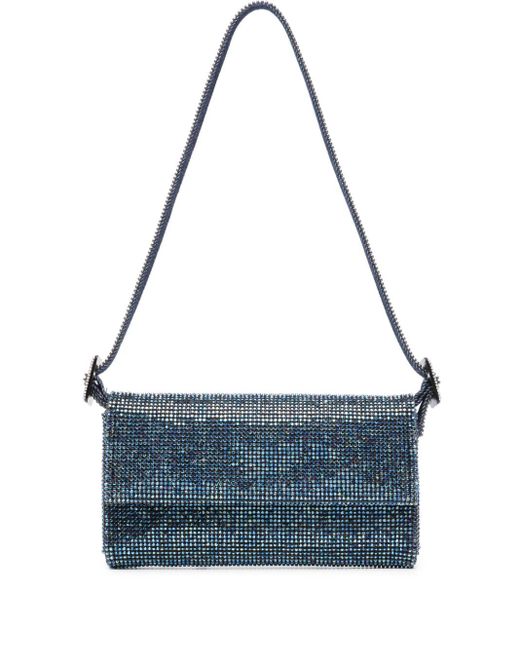 Benedetta Bruzziches Blue Vittissima La Petite Crystal-Embellished Clutch Bag