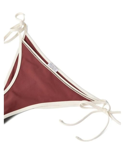 Brunello Cucinelli Red Bikini Bottom