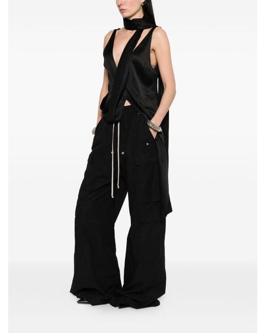 Rick Owens Black Cargo Denim Jeans
