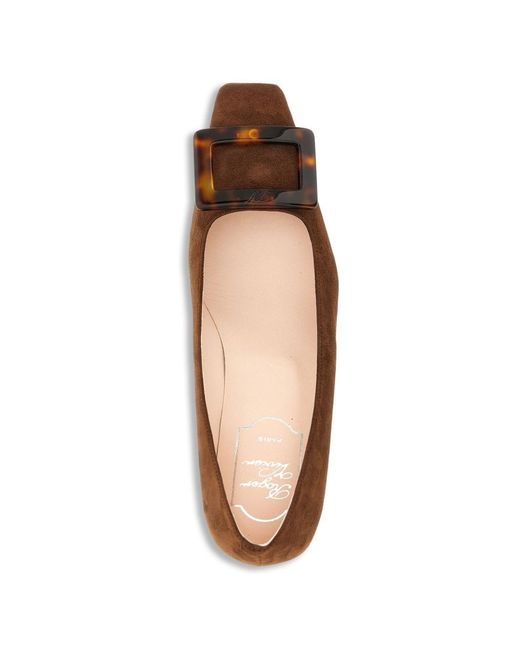 Roger Vivier Brown Belle Vivier Leather Pumps